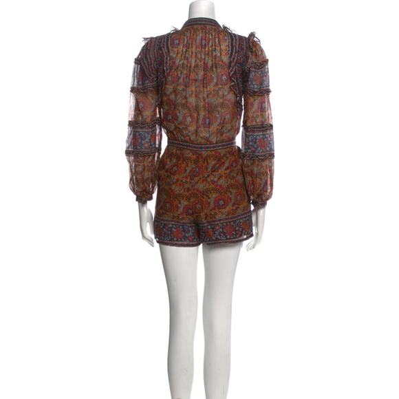 Sea New York Rosita Border Long Sleeve Ruffle Mini Playsuit Jumpsuit Romper 4 - Picture 4 of 6